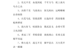 戰(zhàn)爭的成語
