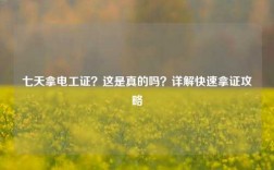 七天拿電工證？這是真的嗎？詳解快速拿證攻略