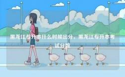 黑龍江專升本什么時候出分，黑龍江專升本考試分數