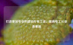 打造更加專業(yè)的建設廳電工證，提高電工從業(yè)者素質(zhì)