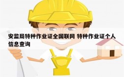 安監(jiān)局特種作業(yè)證全國(guó)聯(lián)網(wǎng) 特種作業(yè)證個(gè)人信息查詢