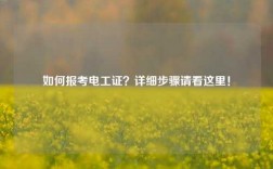 如何報考電工證？詳細步驟請看這里！