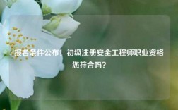 報(bào)名條件公布！初級注冊安全工程師職業(yè)資格您符合嗎？