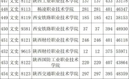 2024年陜西專科學校排名及分數線