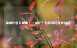 如何快速辦理電工上崗證？助您順利升職加薪！