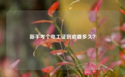 新手考個電工證到底要多久？