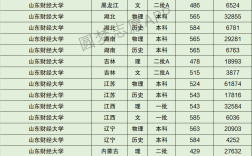山東財經大學錄取分數線