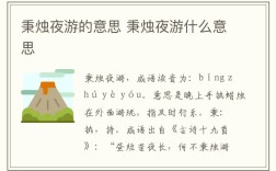 秉燭夜游造句