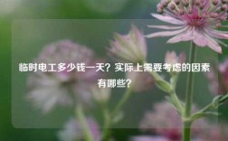臨時電工多少錢一天？實際上需要考慮的因素有哪些？