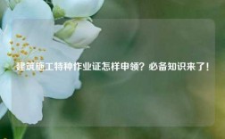 建筑施工特種作業(yè)證怎樣申領？必備知識來了！