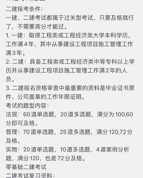 二建報考條件及科目-圖1