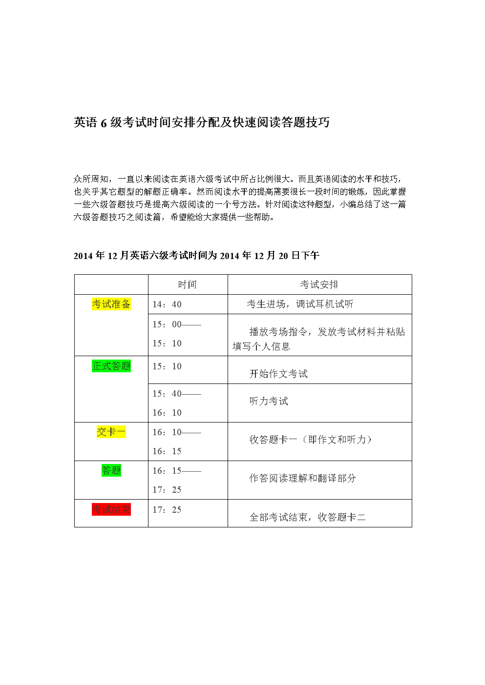 六級題型時間分配-圖1