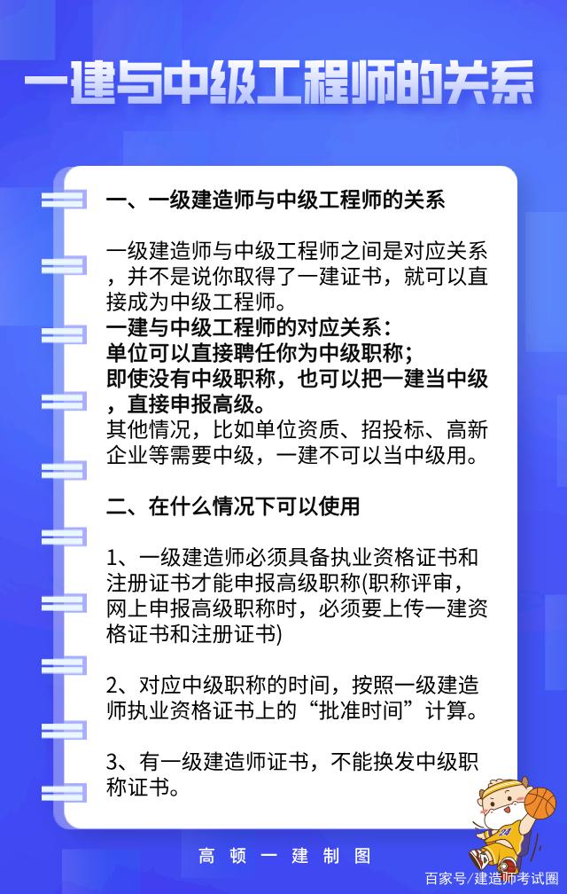 一級建造師等同于中級職稱(一級建造師直接評中級)-圖1