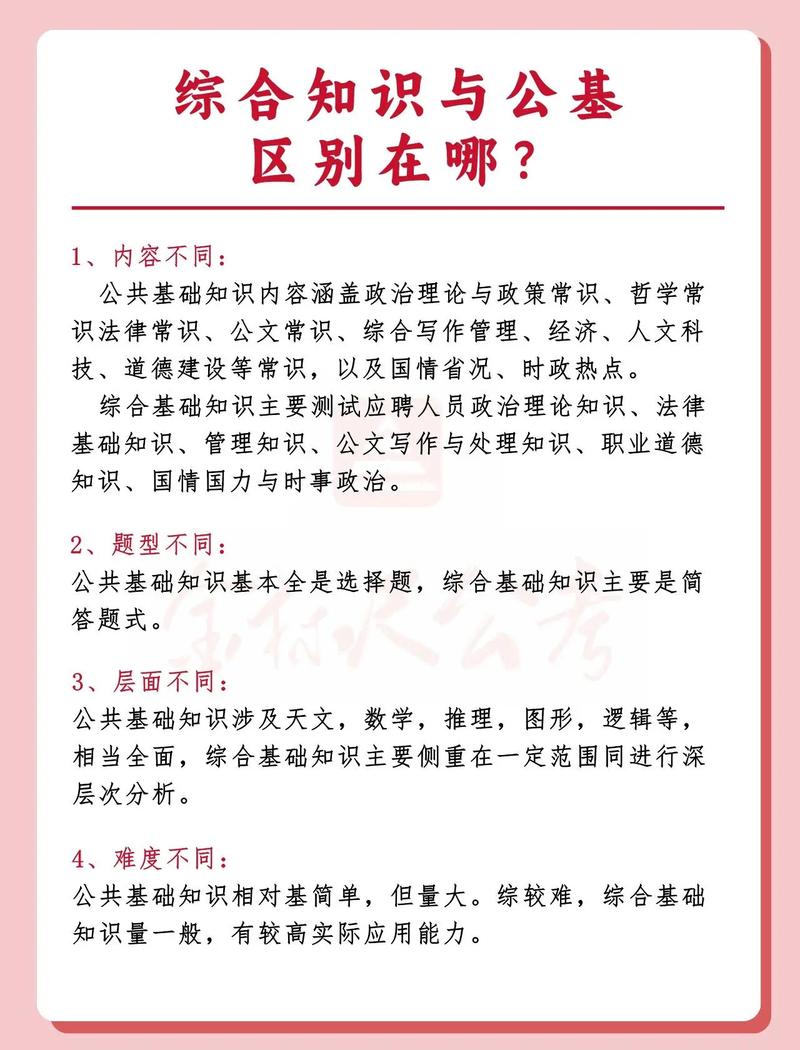 綜合基礎知識和公共基礎知識有什么區別-圖1