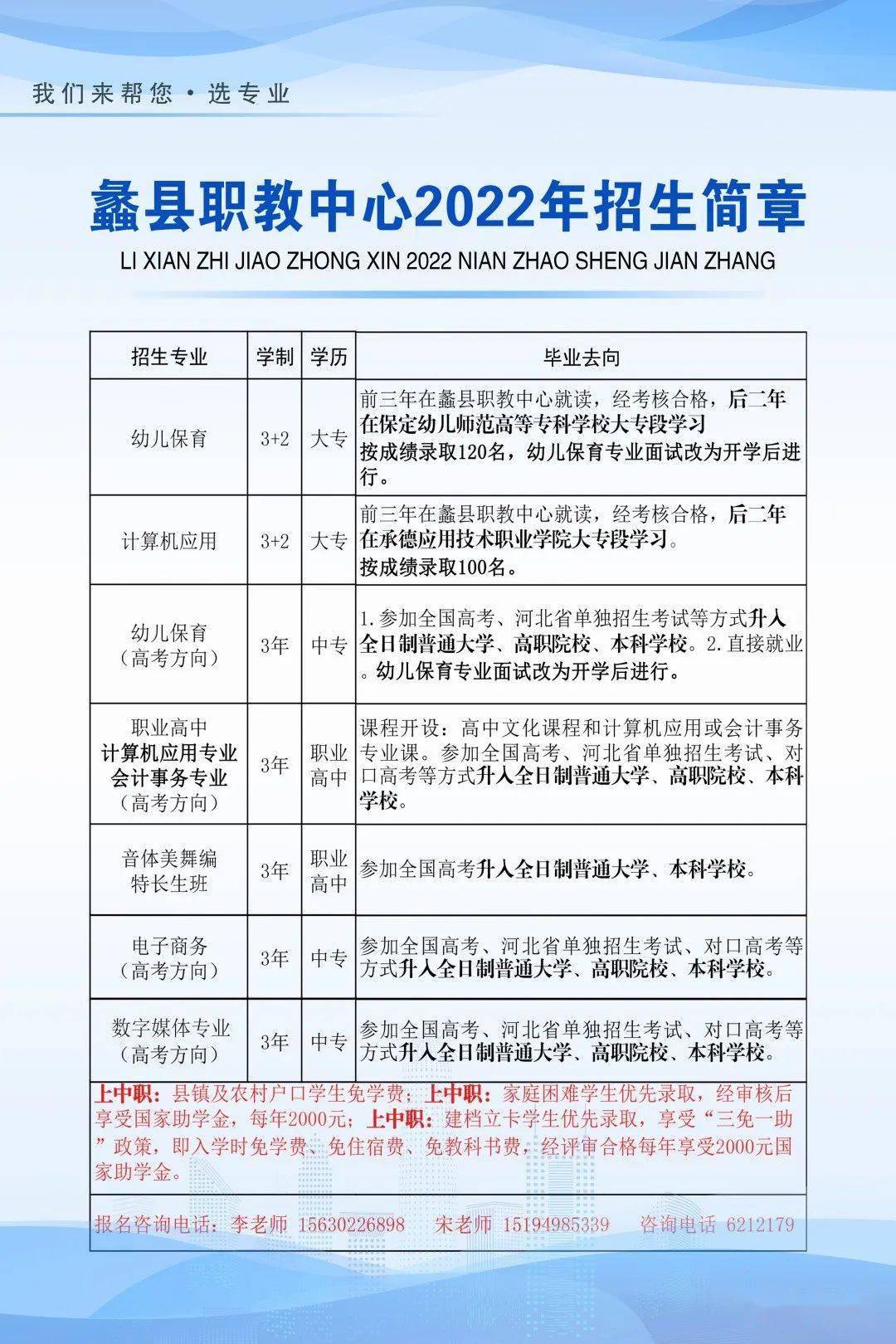 蠡縣職教中心招生簡(jiǎn)章介紹-圖1