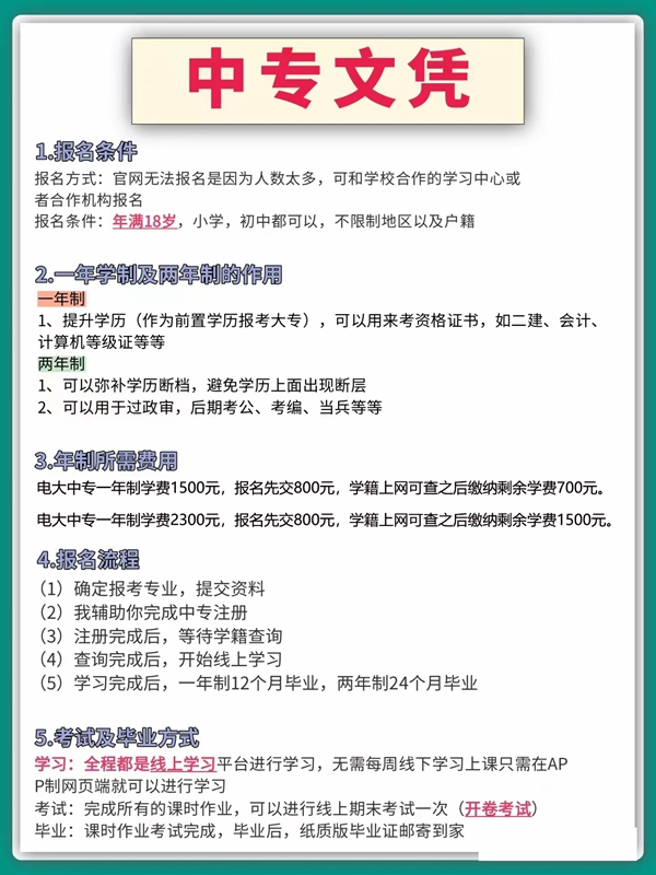 電大中專在哪里可以報名?(報名條件、時間流程匯總)-圖1