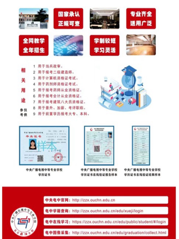 電大中專最新專業(yè)設(shè)置及報名流程、費(fèi)用詳情-圖1