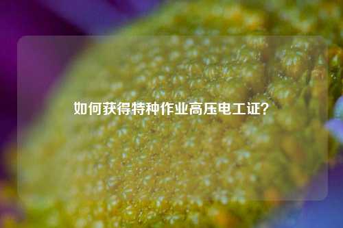 如何獲得特種作業高壓電工證？-圖1