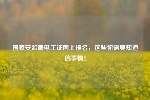 國家安監局電工證網上報名，這些你需要知道的事情！-圖1
