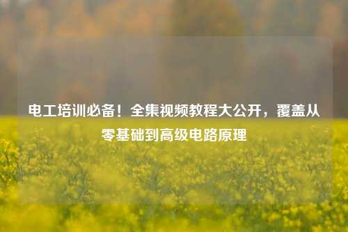 電工培訓(xùn)必備！全集視頻教程大公開，覆蓋從零基礎(chǔ)到高級(jí)電路原理-圖1