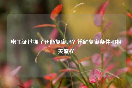 電工證過(guò)期了還能復(fù)審嗎？詳解復(fù)審條件和相關(guān)流程-圖1