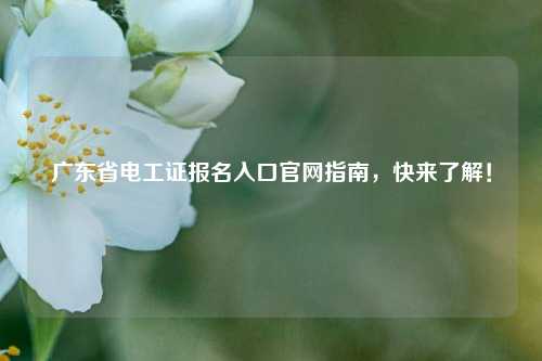 廣東省電工證報名入口官網指南，快來了解！-圖1
