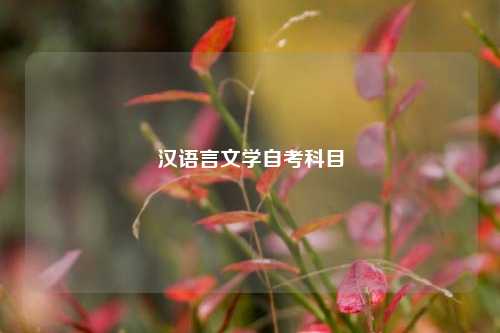 漢語(yǔ)言文學(xué)自考科目-圖1